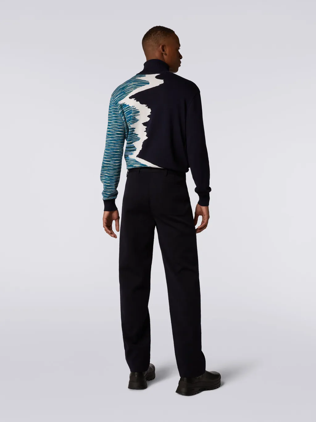 Straight-Leg Wool-Blend Trousers