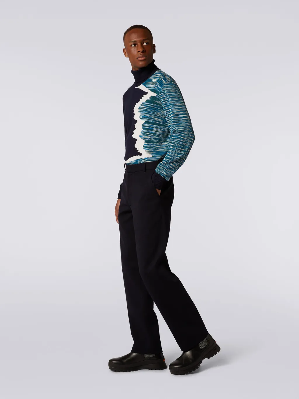 Straight-Leg Wool-Blend Trousers
