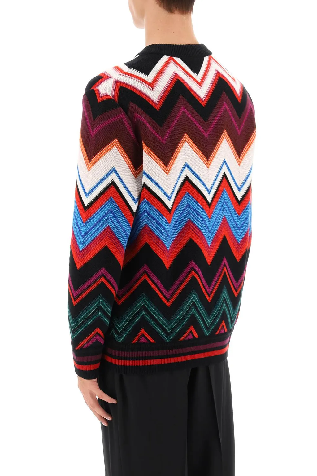 Zigzag Crewneck Knitted Jumper