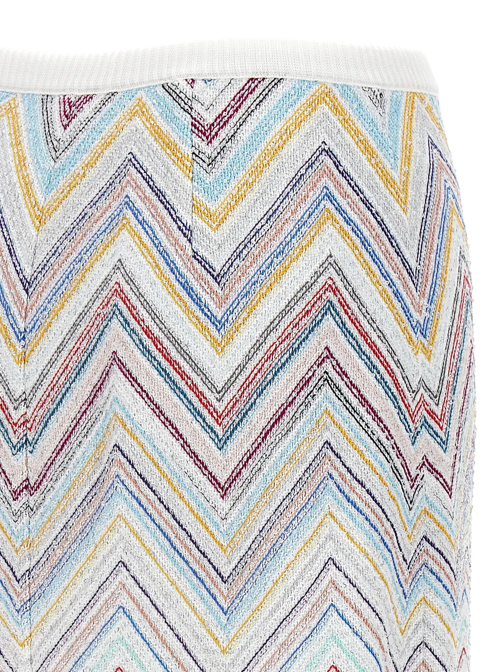 Zigzag-Woven Pencil Skirt