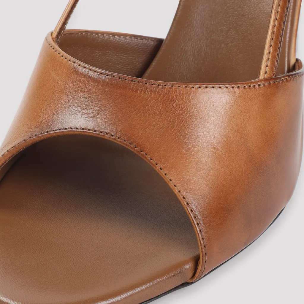 85Mm Sling-Back Leather Sandals
