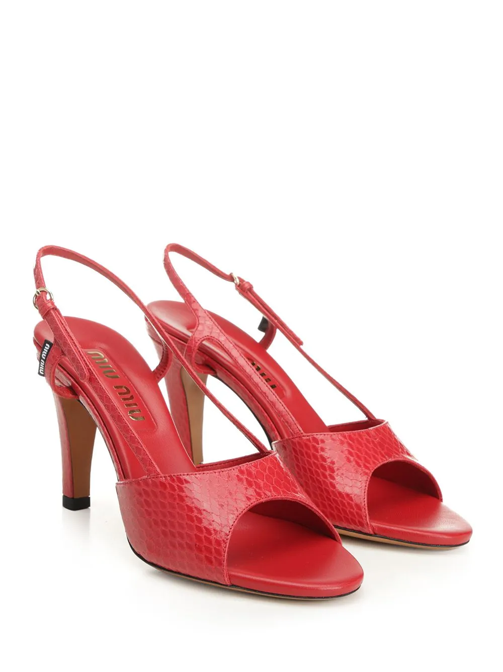 Embossed Slingback Sandals