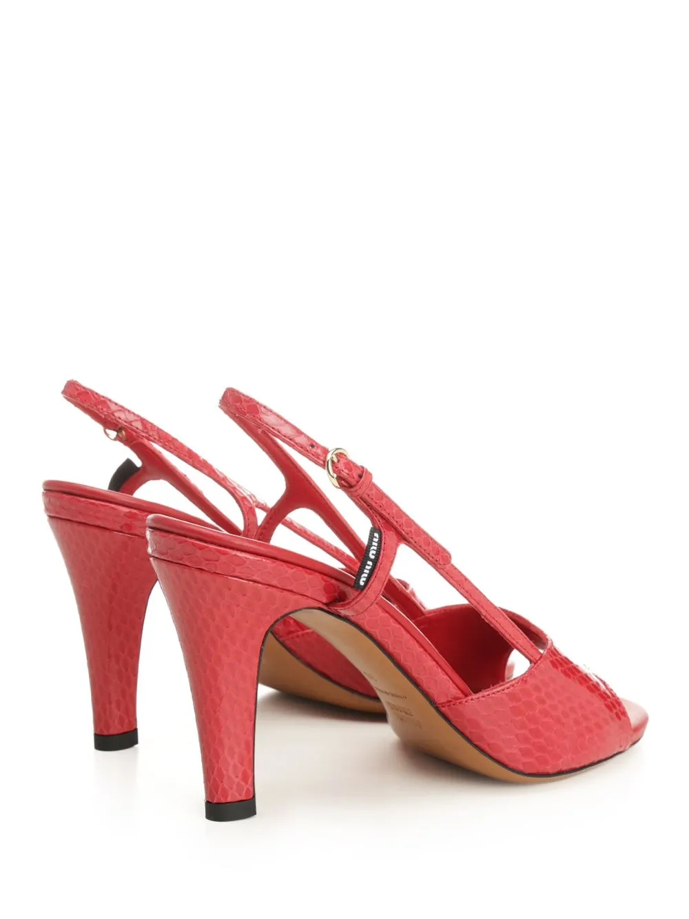 Embossed Slingback Sandals