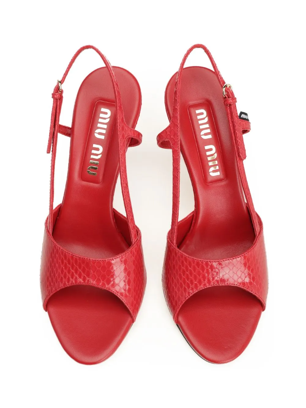 Embossed Slingback Sandals