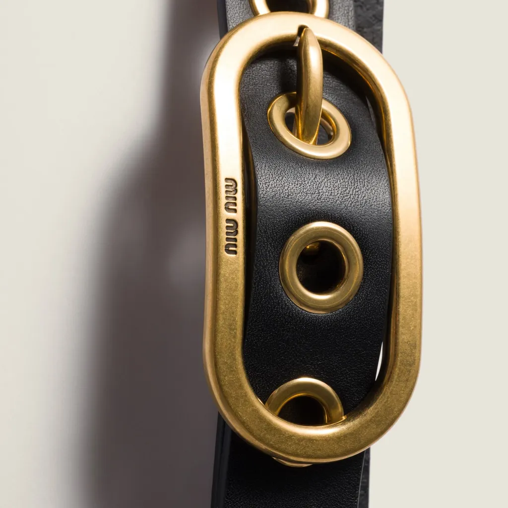 Logo-Engraved Buckle Belt