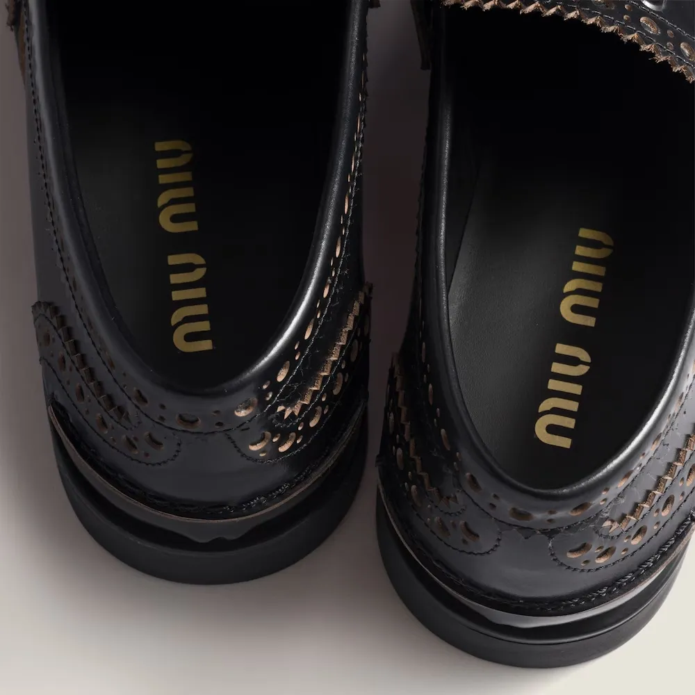 Perforated Coin-Detailed Loafers