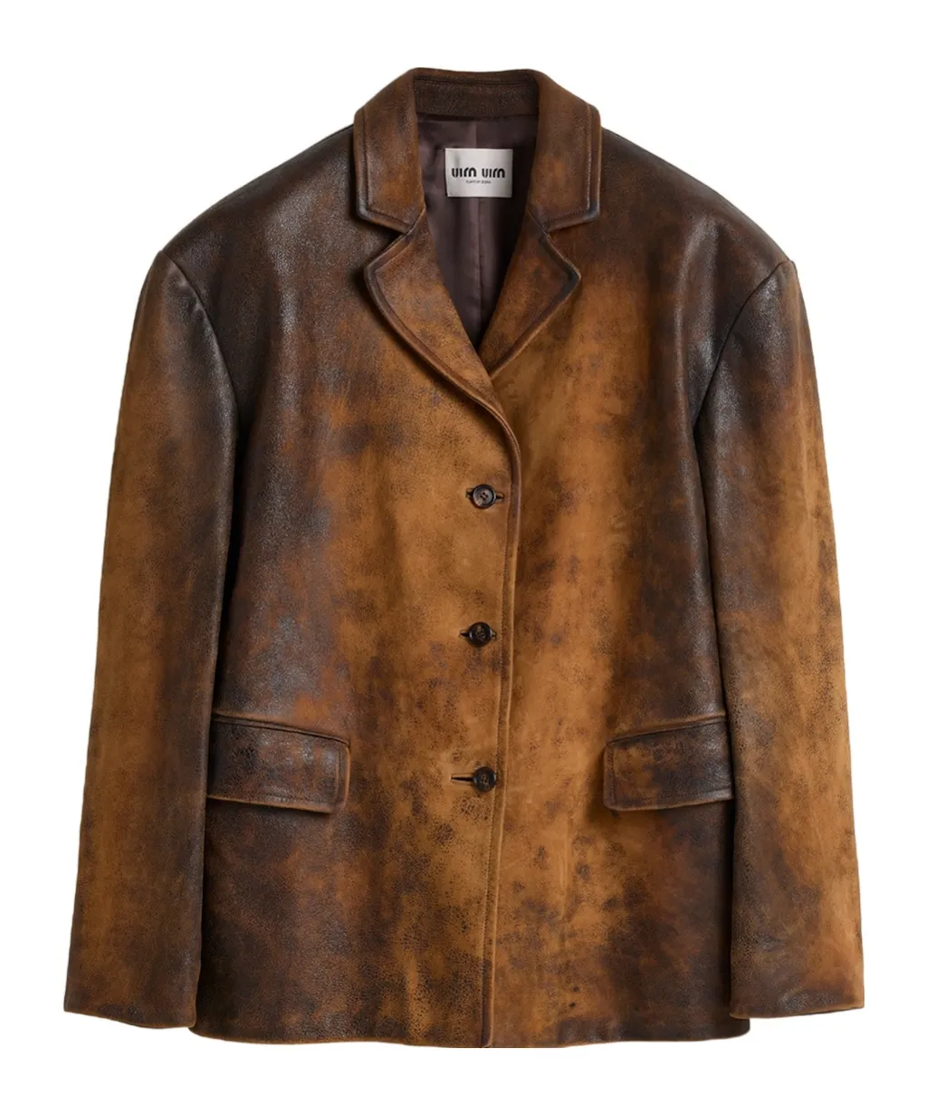 Waxed Suede Leather Jacket