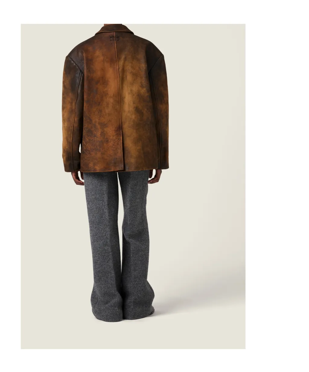 Waxed Suede Leather Jacket