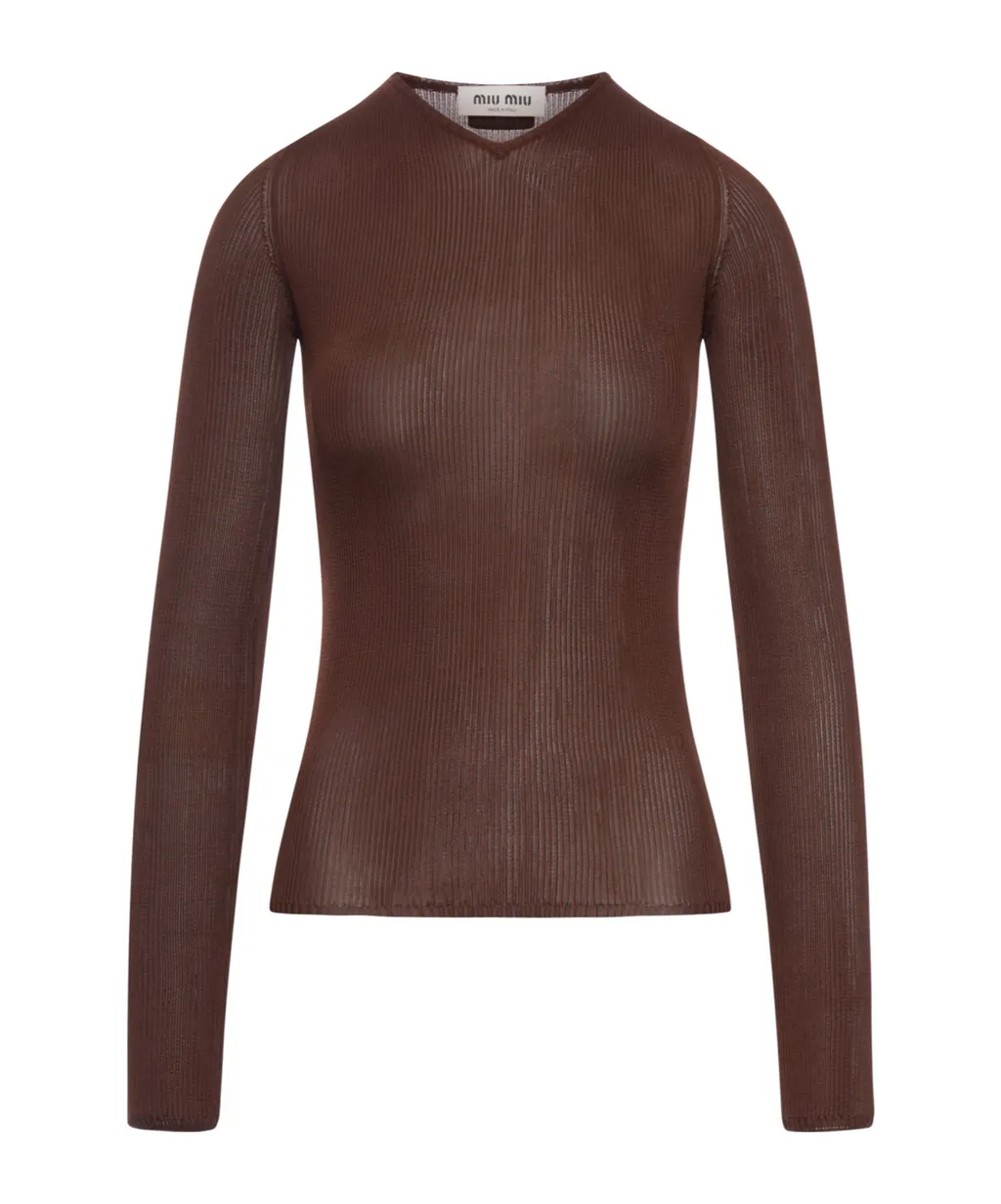 Ribbed Long-Sleeve T-Shirt