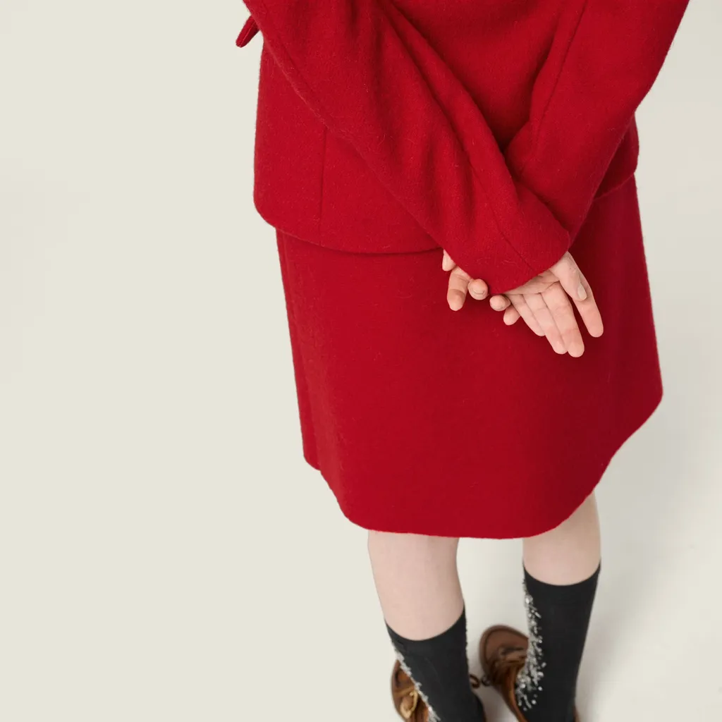 Zip-Up Midi Skirt
