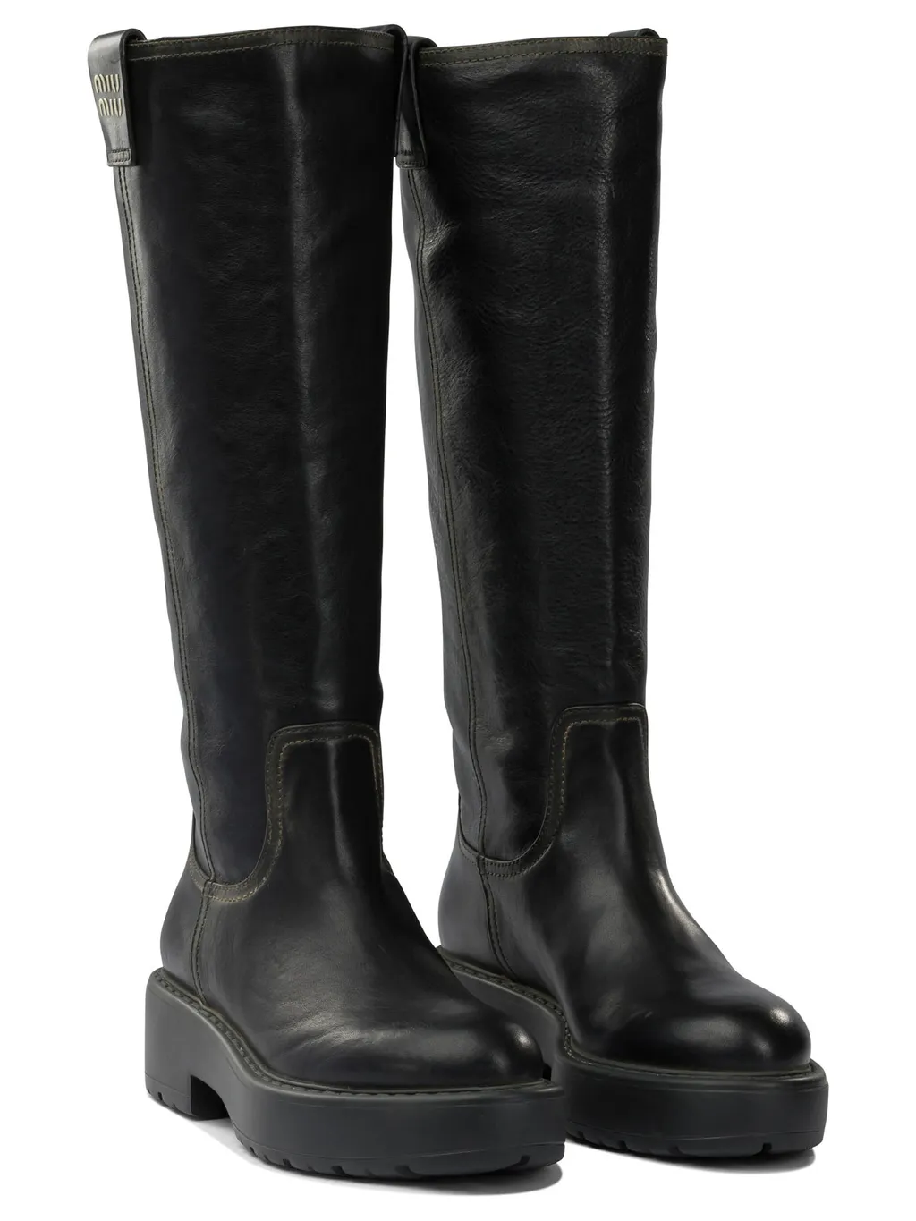 Round-Toe Slip-On Boots