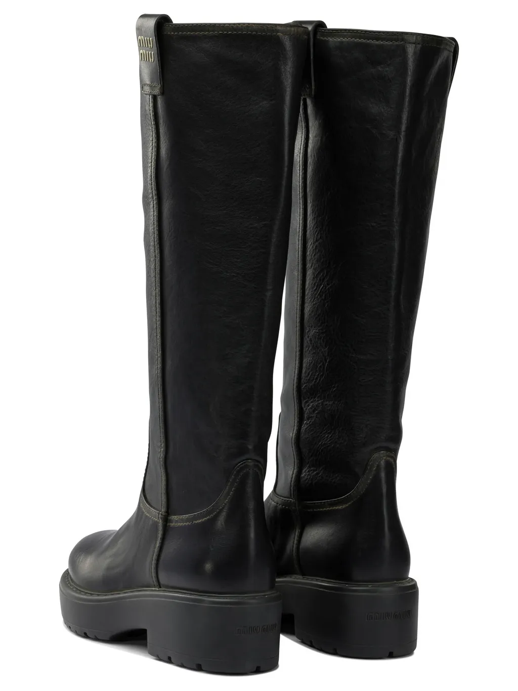 Round-Toe Slip-On Boots