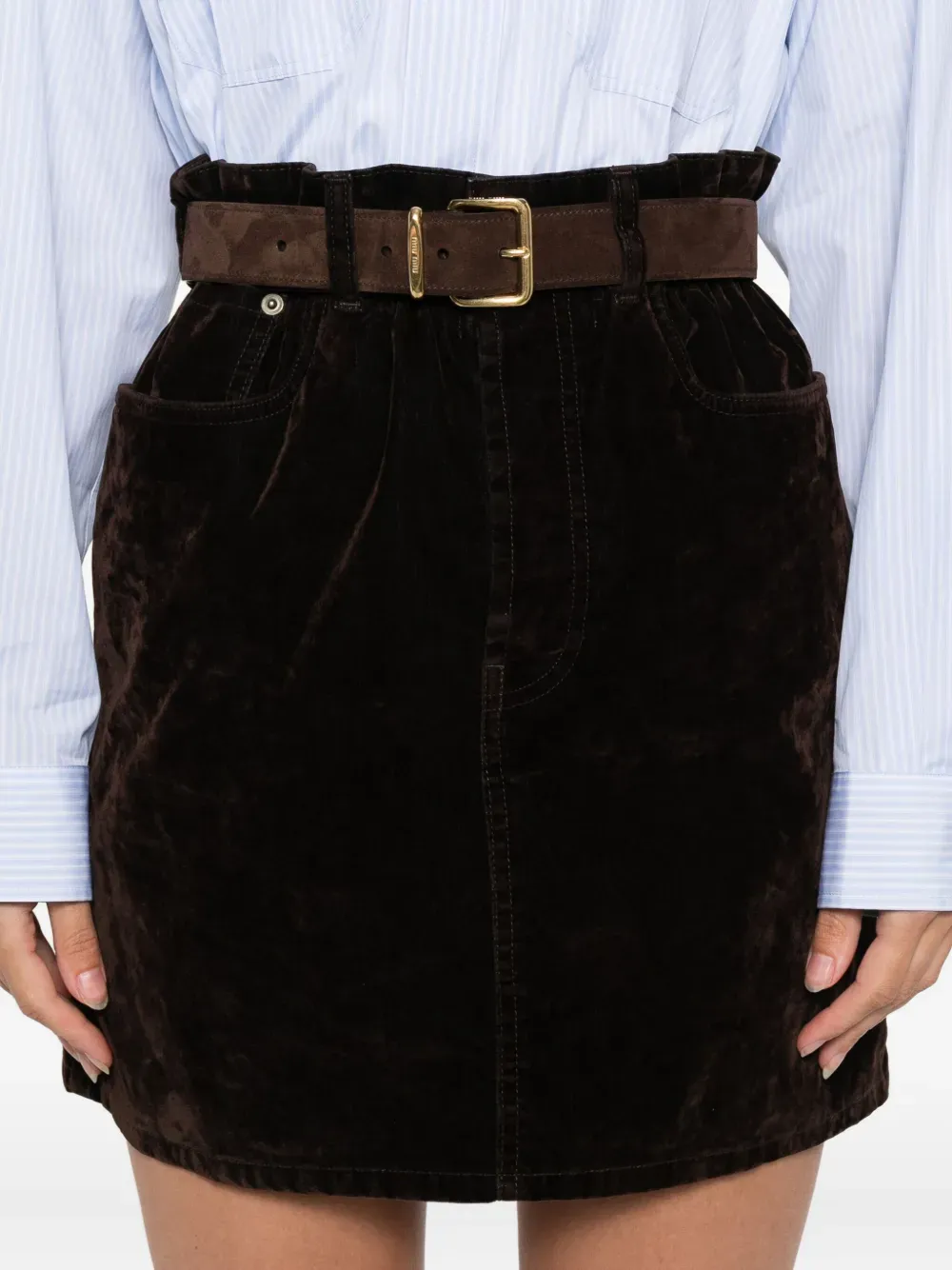 Velvet Mini Skirt