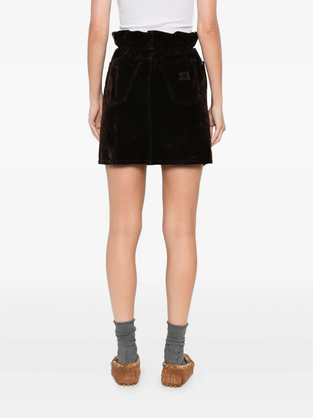 Velvet Mini Skirt