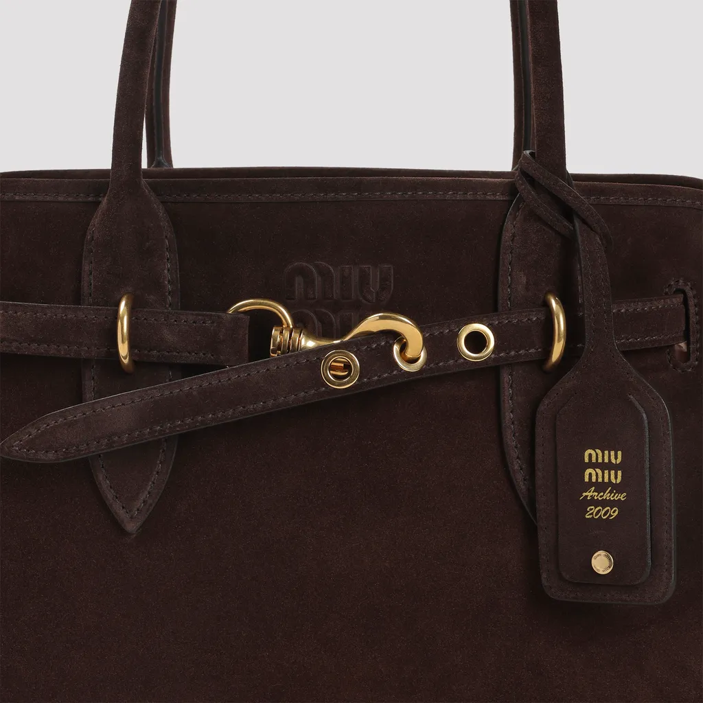 Aventure Suede Buckle-Fastening Tote Bag