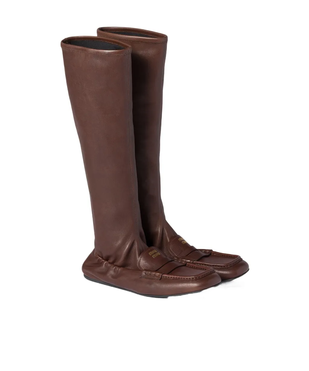 Ruches Nappa Leather Boots
