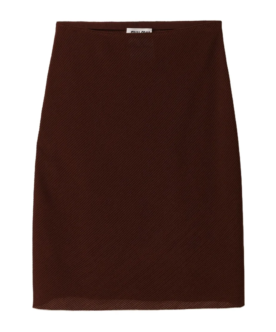 Logo-Patch Midi Skirt