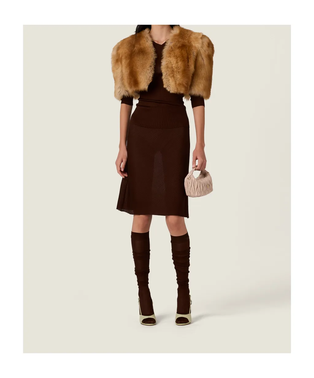 Logo-Patch Midi Skirt