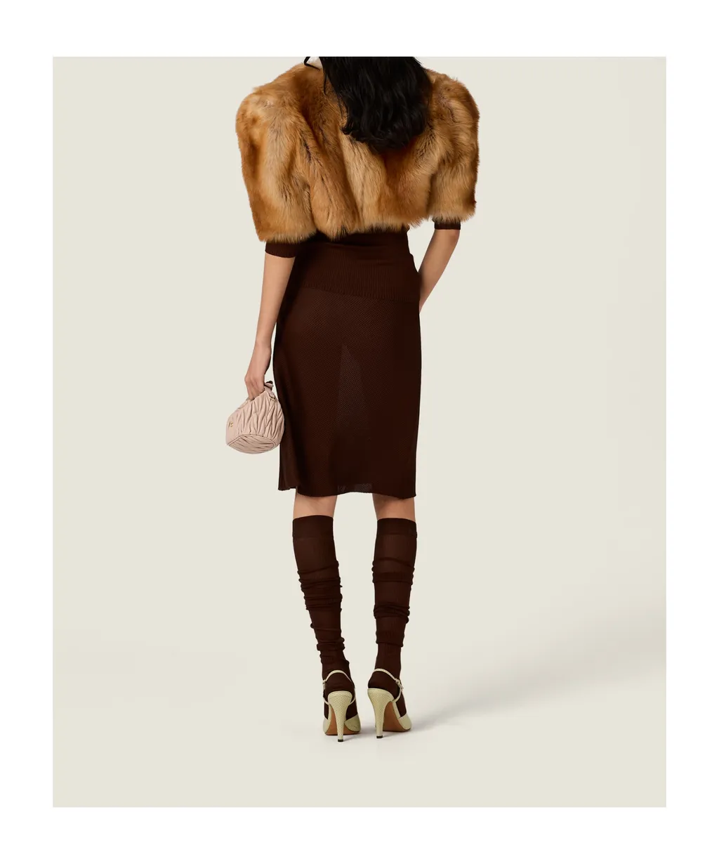 Logo-Patch Midi Skirt