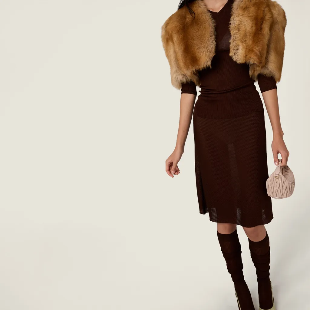 Logo-Patch Midi Skirt