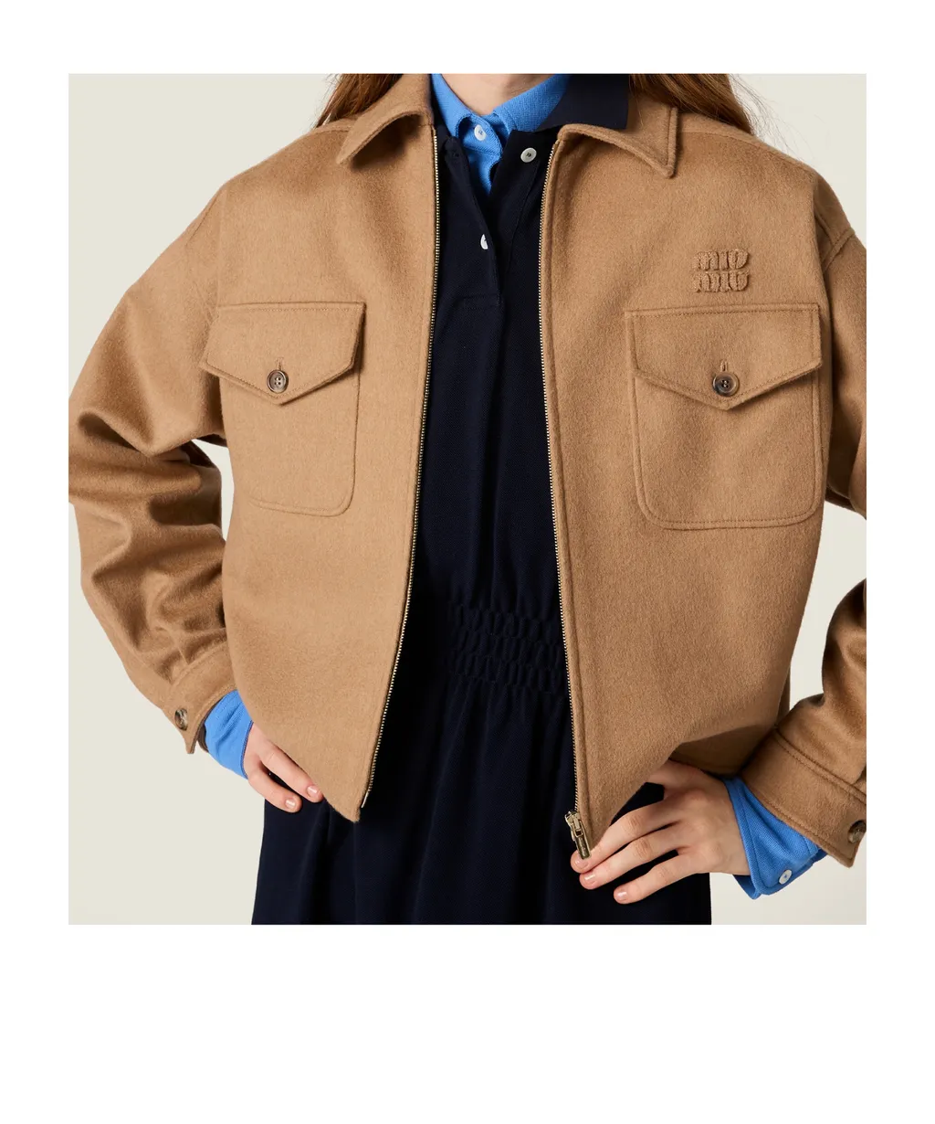 Bonded Camel Hair Blouson Jacket