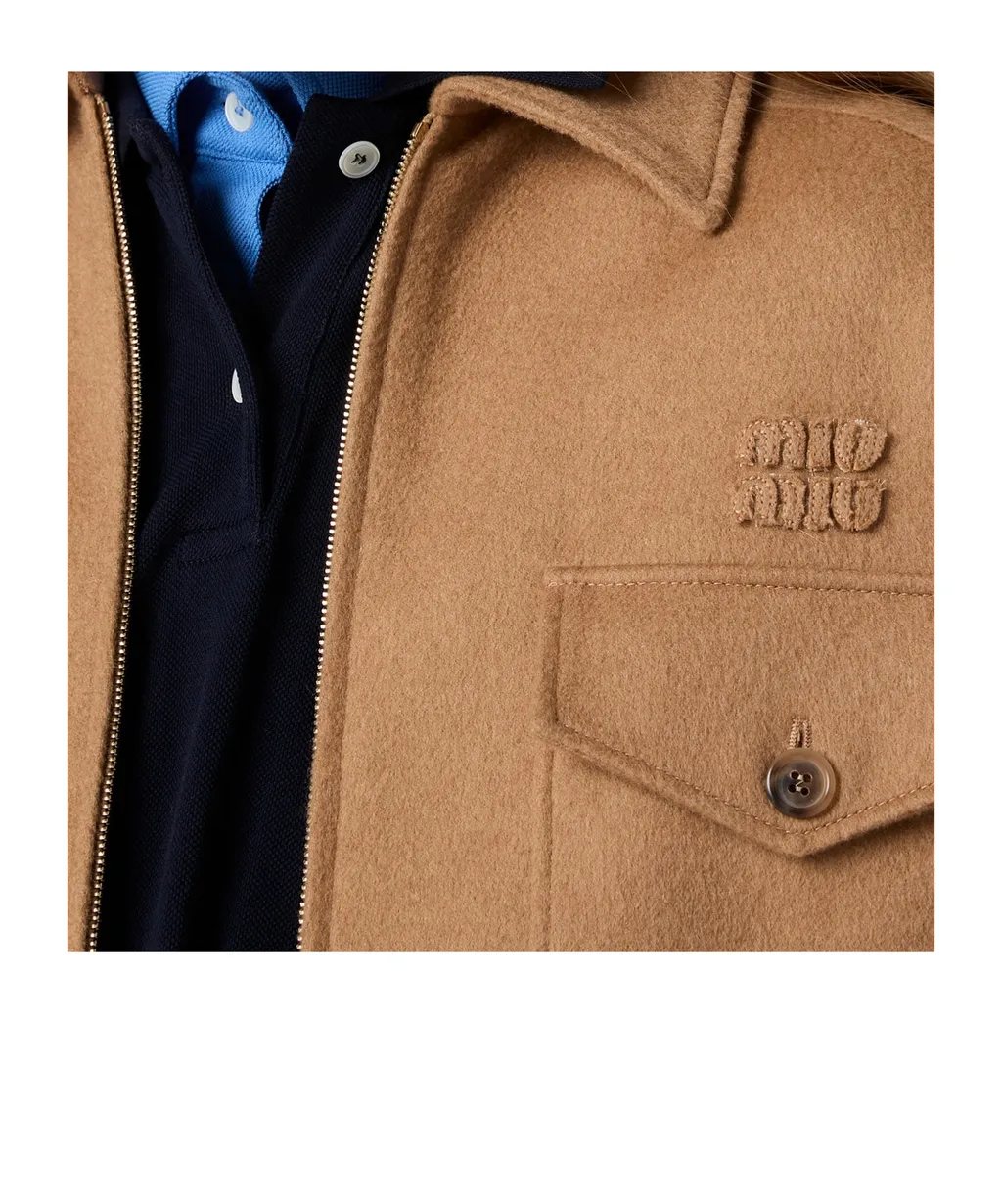 Bonded Camel Hair Blouson Jacket