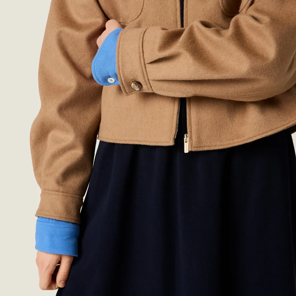 Bonded Camel Hair Blouson Jacket