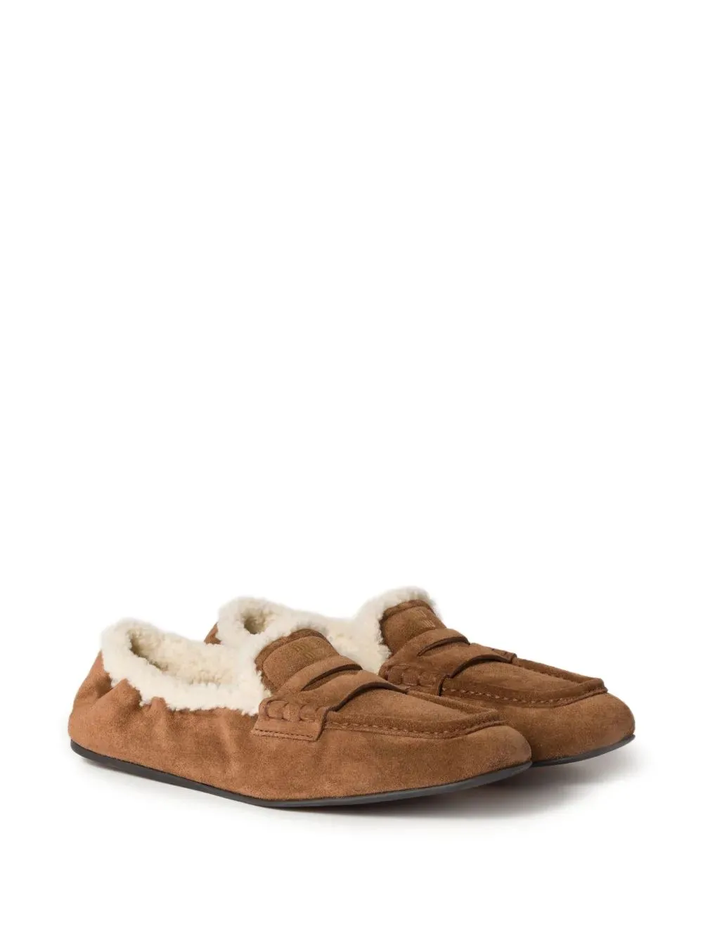 Logo-Detail Suede Loafers