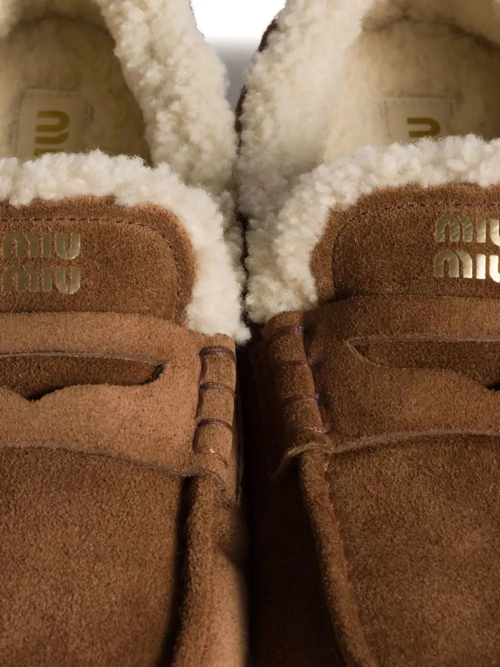 Logo-Detail Suede Loafers
