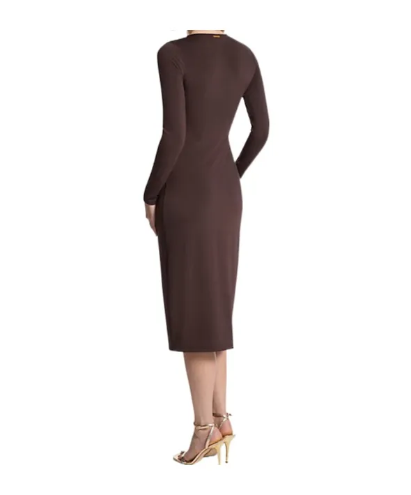 Ruched Stretch Matte Jersey Dress