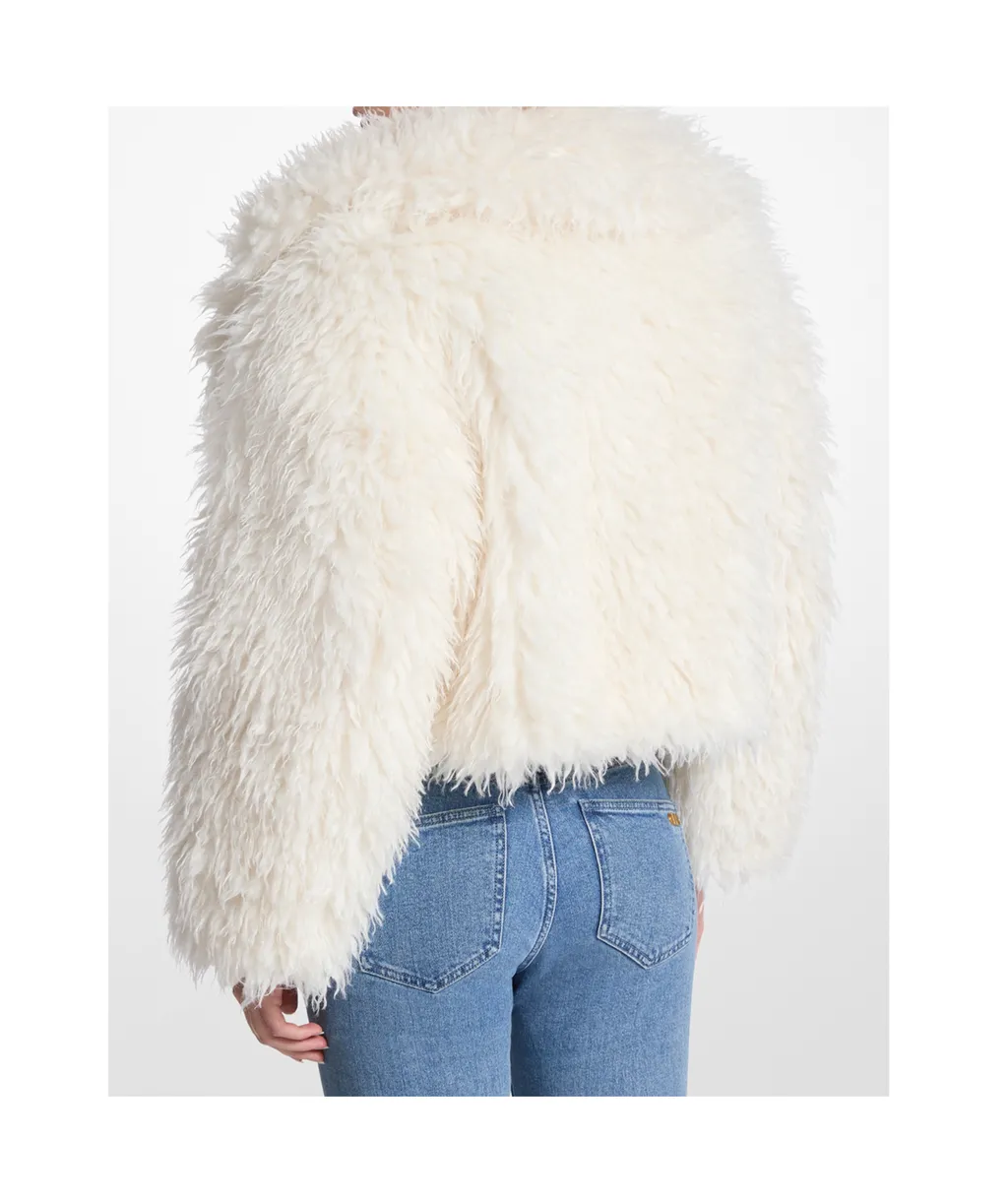Cropped Faux Fur Jacket
