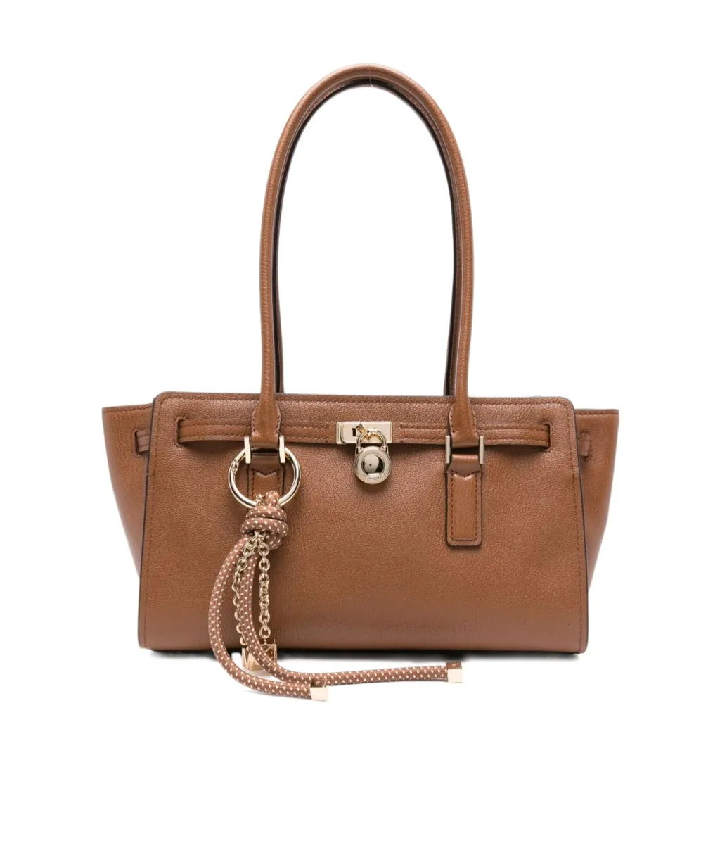 Top-Handle Leather Shoulder Bag