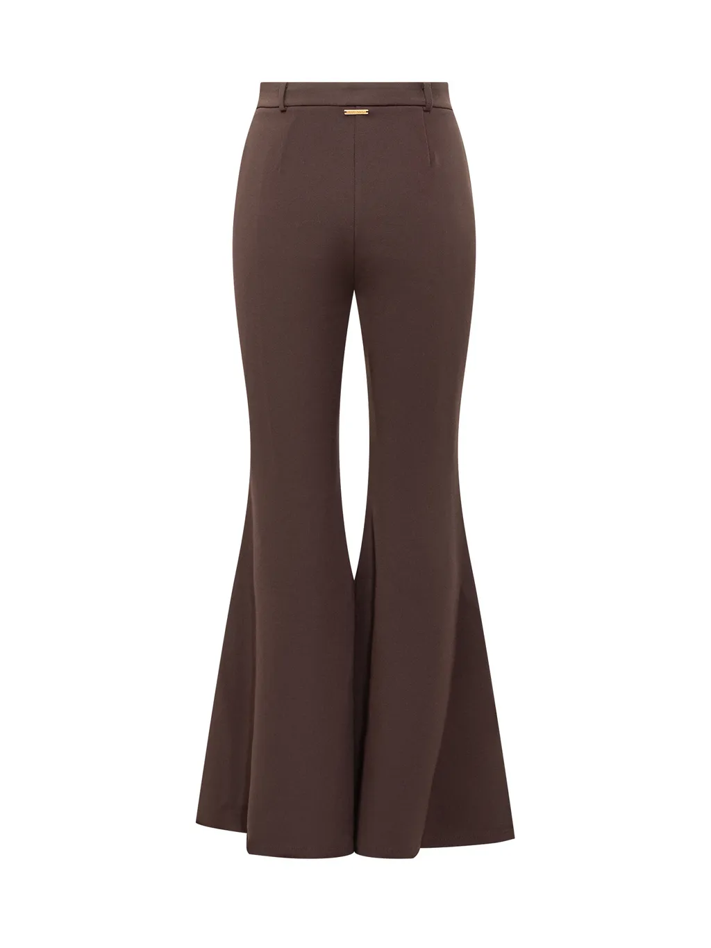 Belt-Loops Flared Trousers