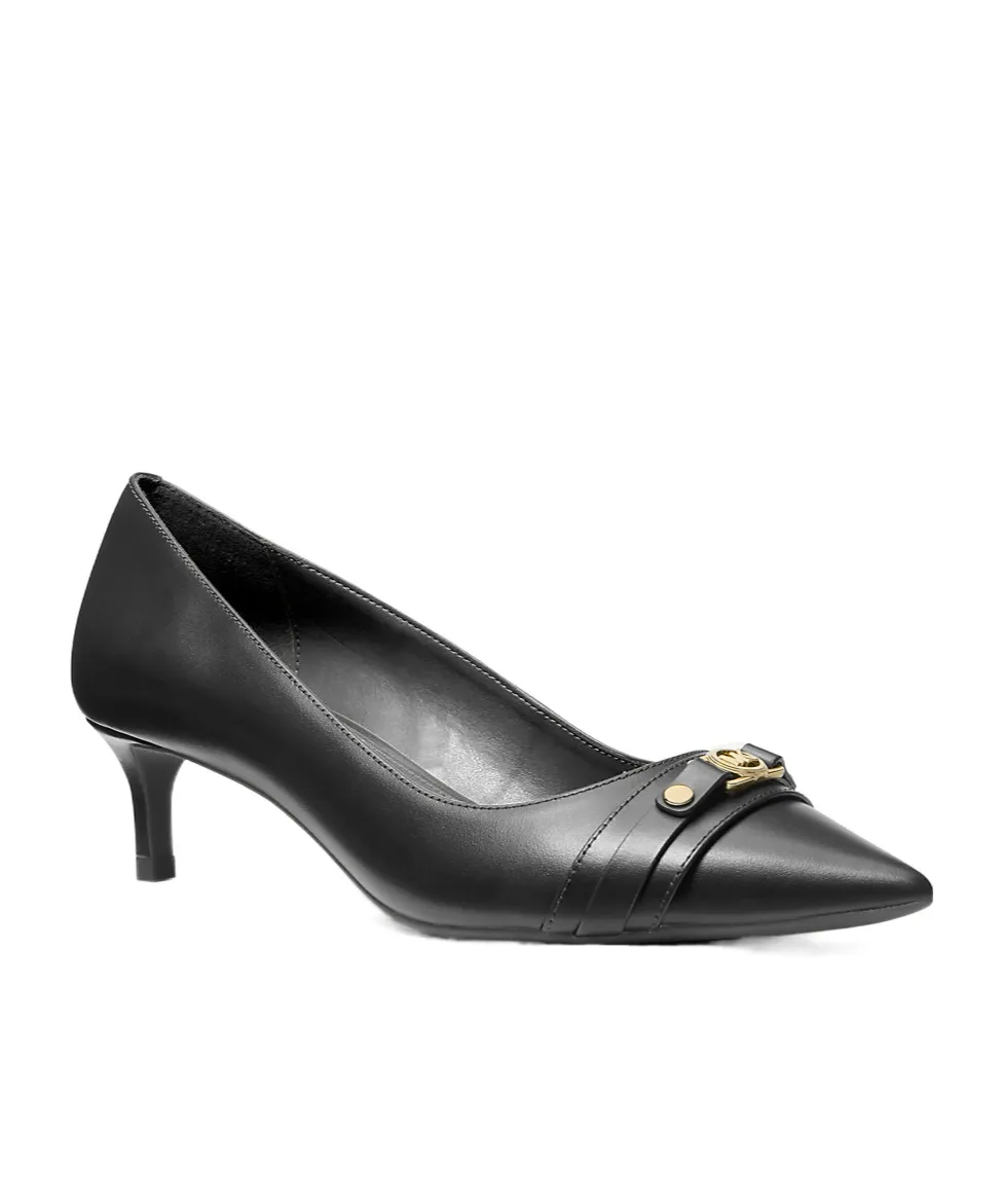 45Mm Logo-Plaque Pointed-Toe Pumps