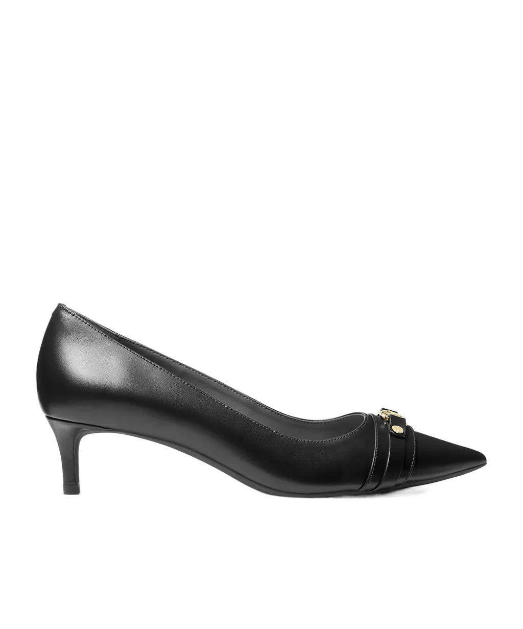45Mm Logo-Plaque Pointed-Toe Pumps