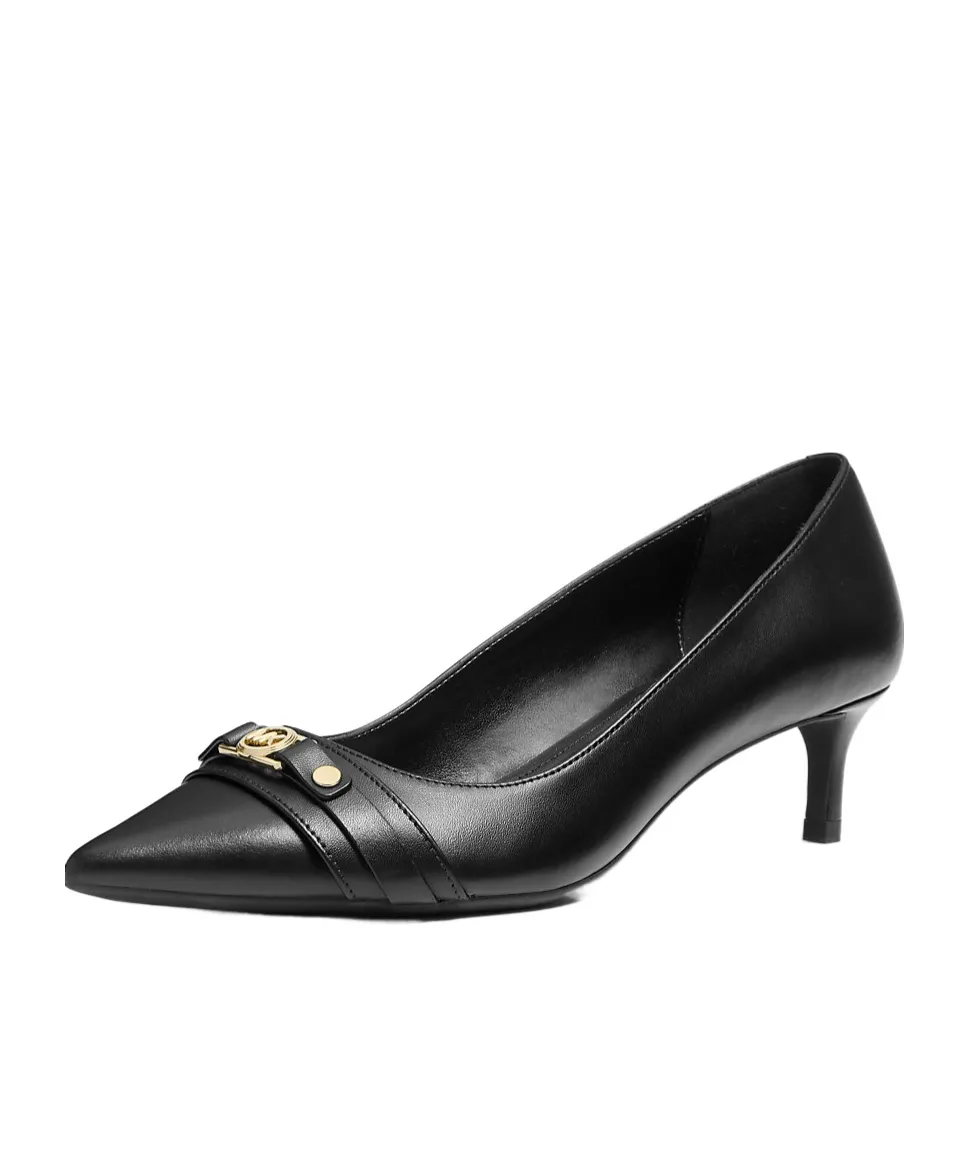 45Mm Logo-Plaque Pointed-Toe Pumps