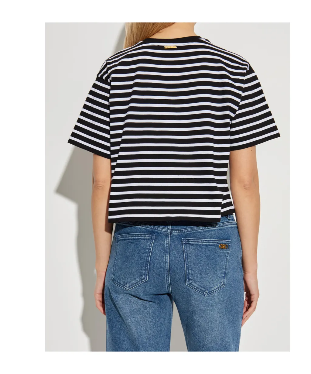 Striped Logo Patch T-Shirt