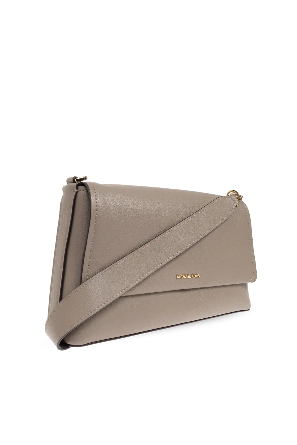Fold-Over Leather Shoulder Bag
