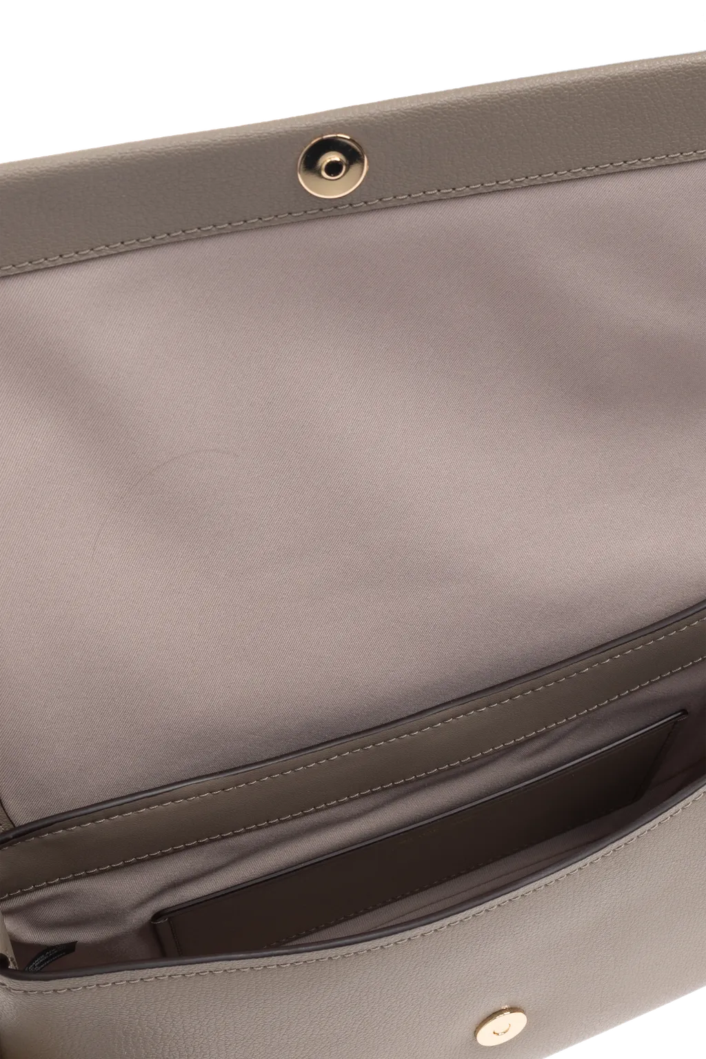 Fold-Over Leather Shoulder Bag