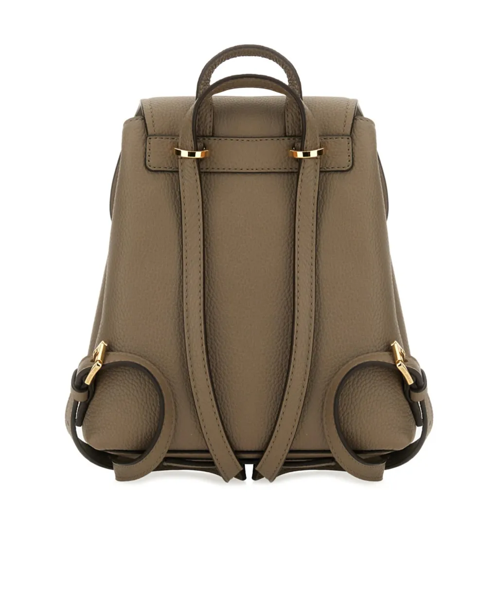 Grained-Leather Backpack