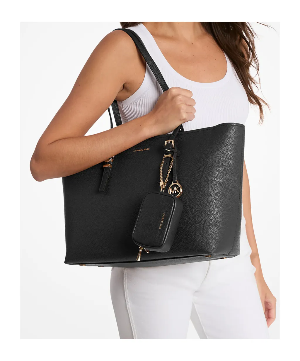 Textured Leather Tote Bag