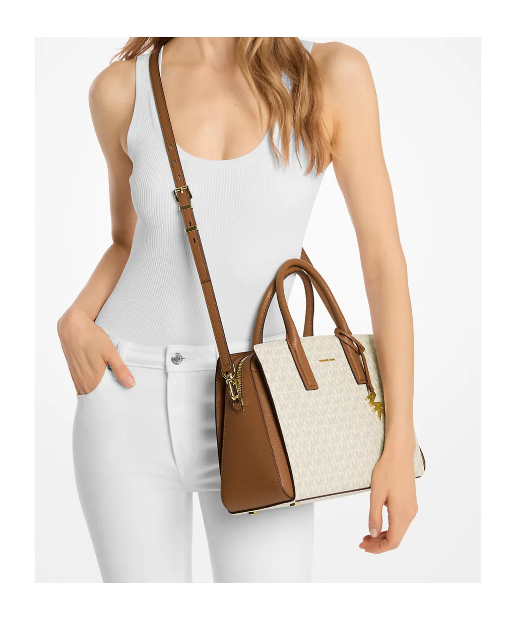 Laila Medium Signature Logo Satchel