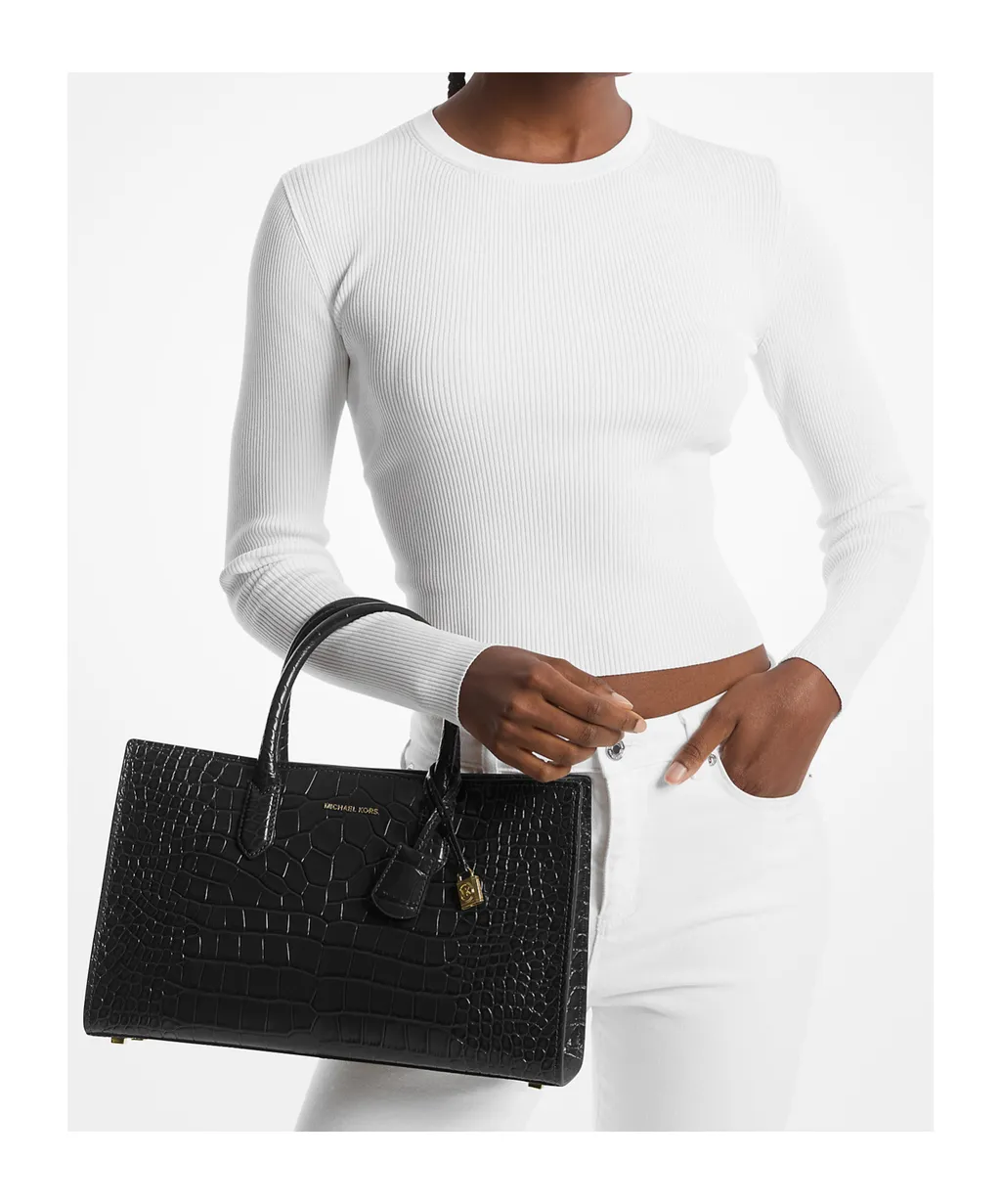 Scarlett Medium Embossed Satchel Bag