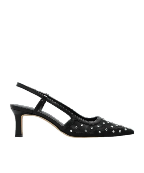 Alora Embellished Mesh Slingback Pumps