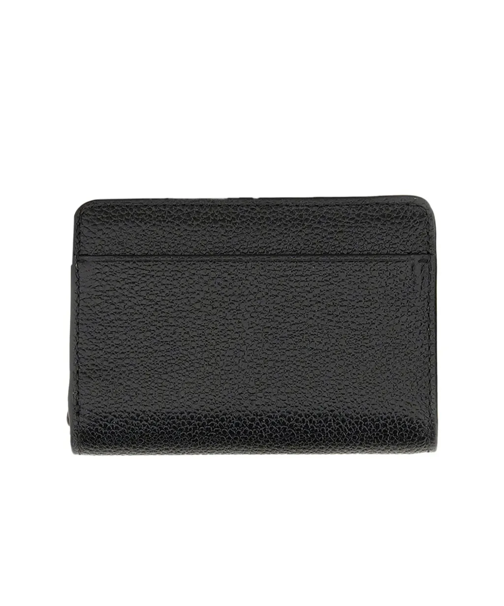 Logo Plaque Leather Purse