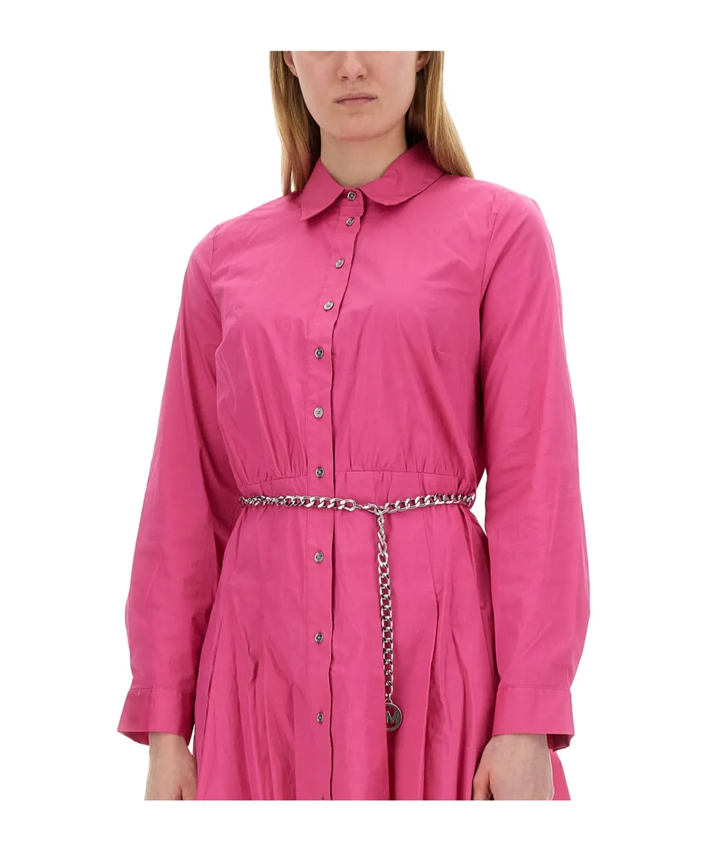 Belted Mini Shirt Dress