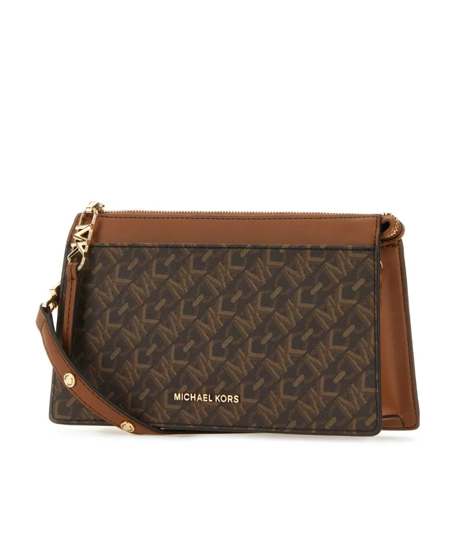 Monogrammed Leather Crossbody Bag