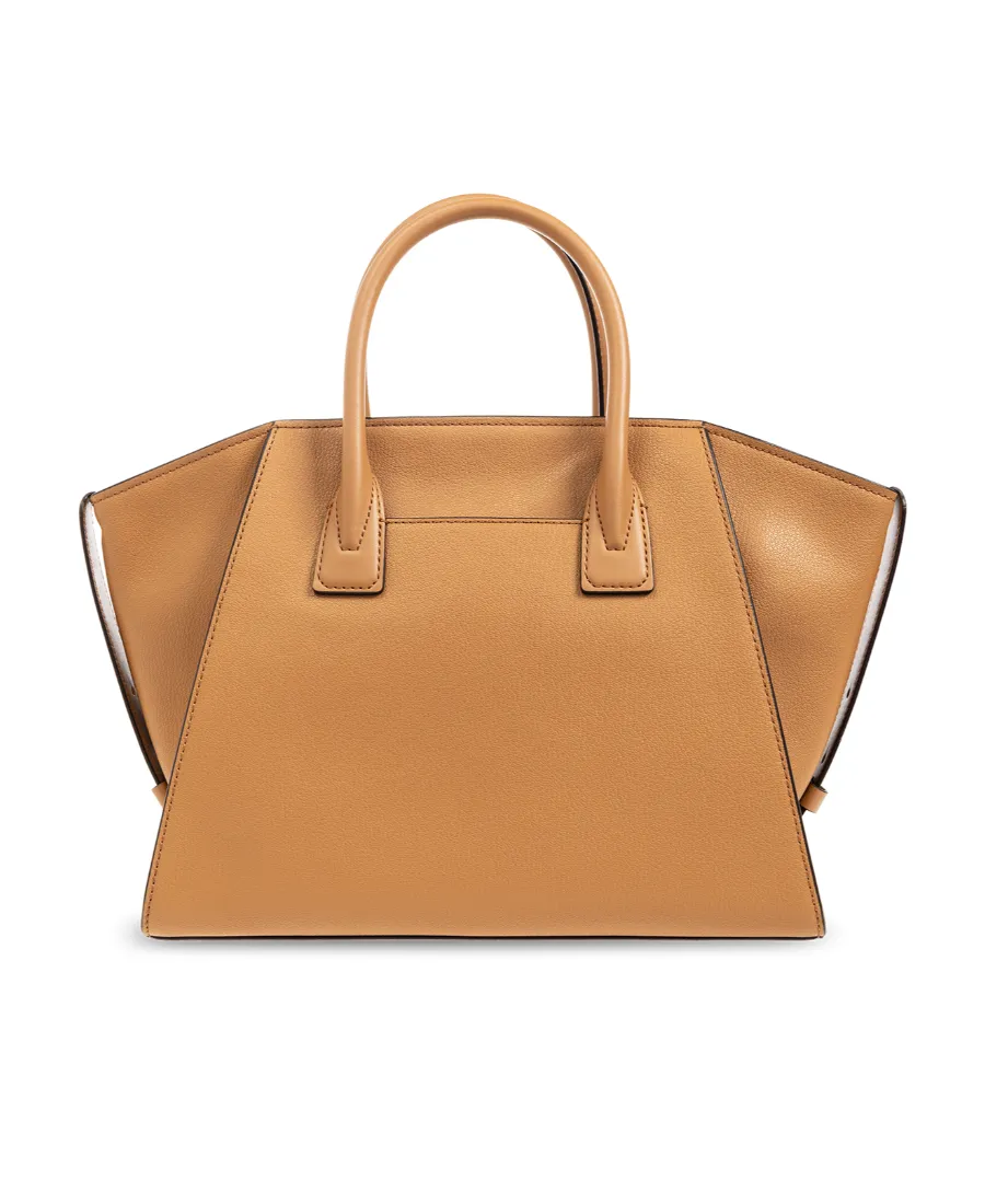 Avril Large Logo-Lettering Leather Tote Bag