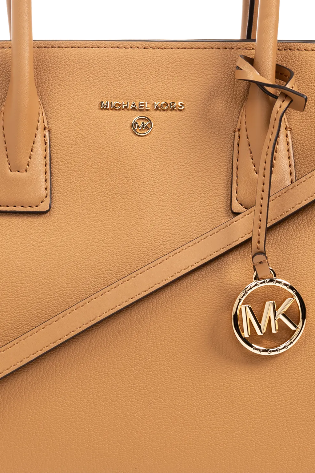 Avril Large Logo-Lettering Leather Tote Bag