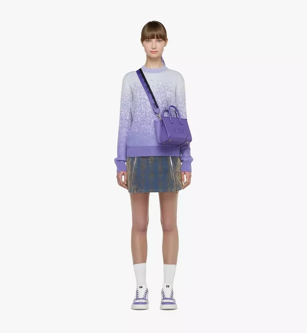 Logo-Embossed Leather Tote Bag